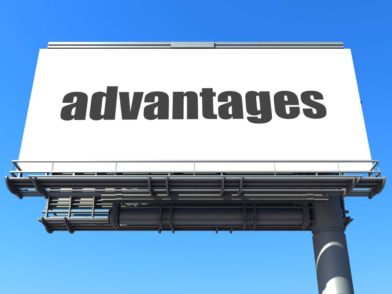 advantages word on billboard