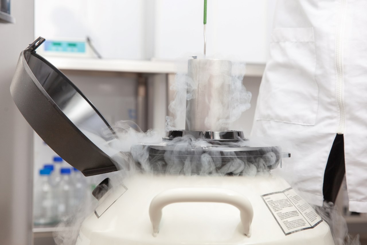 cryogenic tank in a laboratory