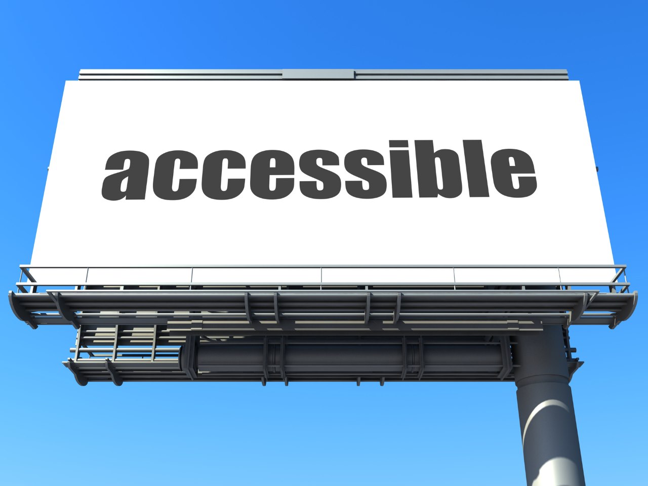 word accessible printed on a billboard